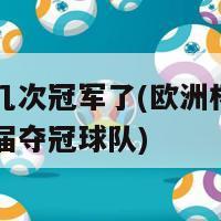 欧洲杯几次冠军了(欧洲杯冠军名单及历届夺冠球队)